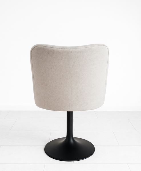 Image 1 of Set di 4 sedie vintage con piede a tromba rivestite