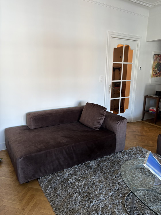 Divano angolare modulare marrone scuro - Nuovo di zecca – Divani modulari, Velvet, Textile (photo 3 of 10)