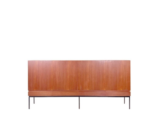 Vintage B60 Teak Highboard von Dieter Waeckerlin – Behr – high boards, Metal, Wood
