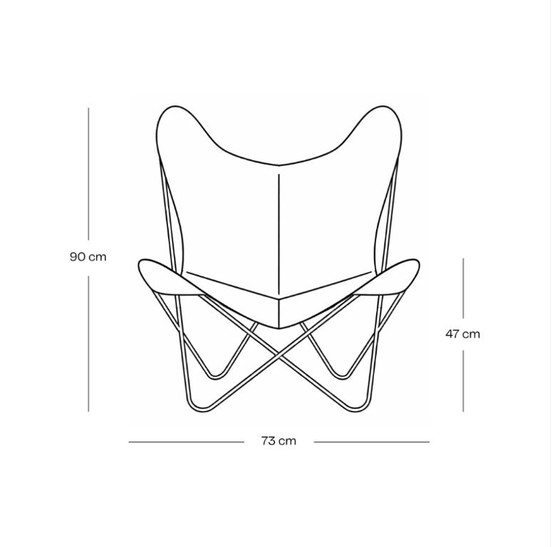 AA Butterfly Fauteuil van het merk AA[nd] - Natuurlijk bruin leer & Verchroomd frame. – Chrome, Leather (photo 7 of 7)
