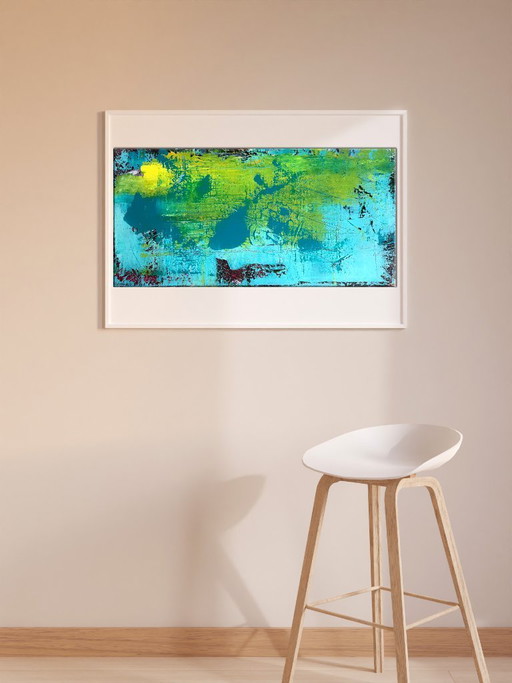 Original Acrylic Painting Abstract Expressionism Dolphin