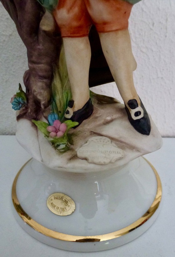 Image 1 of 2x Vintage Capodimonte figurines, hand-painted.