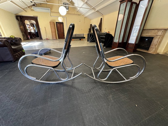 Mecedoras al estilo de Marcel Breuer (2 unidades) – Rattan (photo 3 of 13)