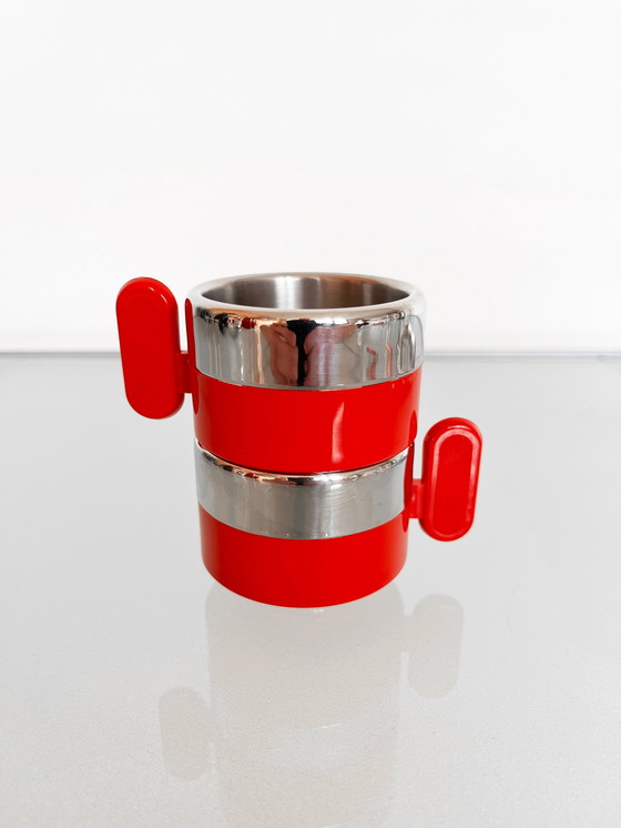 Image 1 of Set di due tazze da caffè espresso e vassoio vintage Morinox