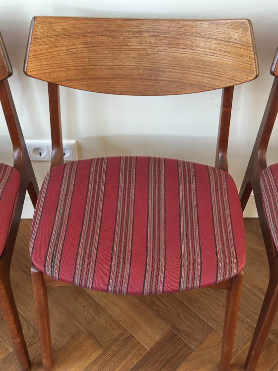 Image 1 of Set 6 vintage stoelen Deens Design jaren 50/60