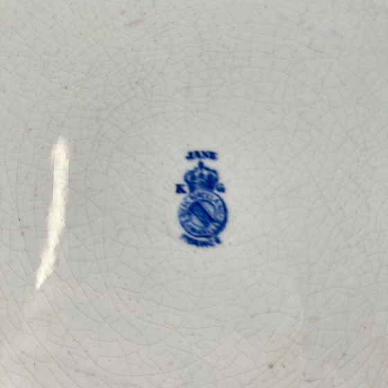 Image 1 of Ronde Terre de Fer KG Lunéville schaal, model "Jane", blauw, 1890-1915