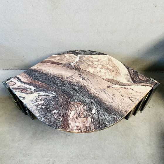 Image 1 of Italienischer Marmor Mid Century Couchtisch "Eye"