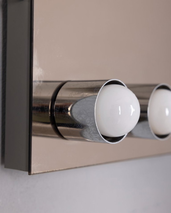 Lampada da soffitto vintage italiana con specchio, marca Veca, anni '70. – Lampade a sospensione, Glass (photo 4 of 8)