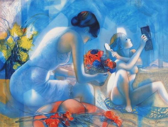 Image 1 of Jean-Baptiste VALADIÉ Bluish Breeze Litografia firmata 1990