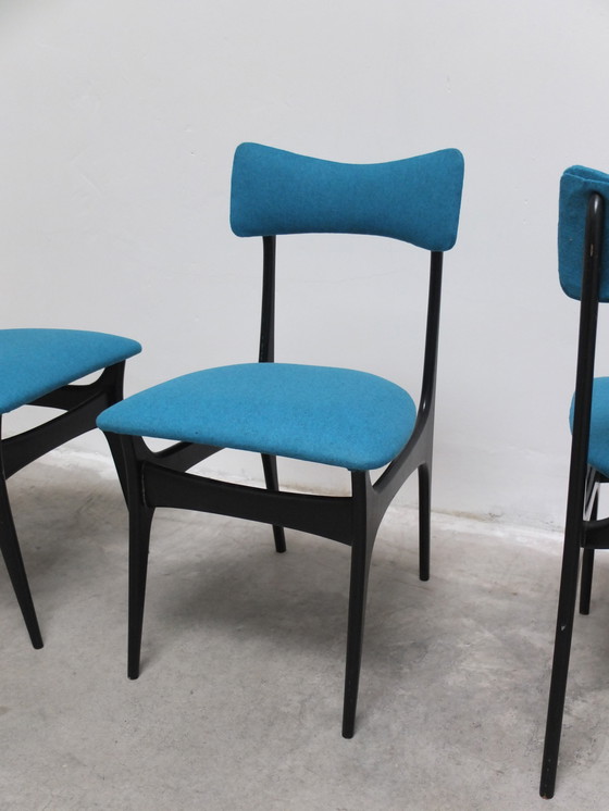 Image 1 of 4 'S3' Eetkamerstoelen van Alfed Hendrickx voor Belform, 1950