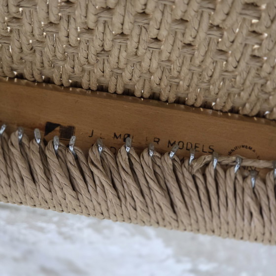 Image 1 of 6 chaises de salle à manger Niels Møller modèle 83 en teck, neuves, en corde de papier