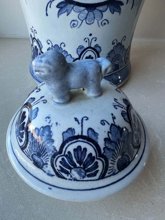 Jarrón con tapa de Delft Azul, Jarrones, Cerámica (foto 5 de 10)