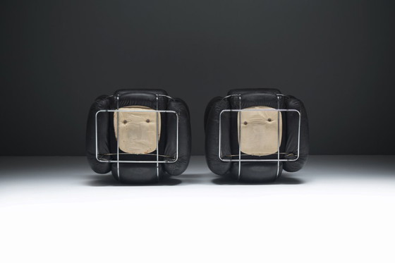 Image 1 of Vintage Okay lounge chairs by Adriano Piazzesi for Saporiti Italy