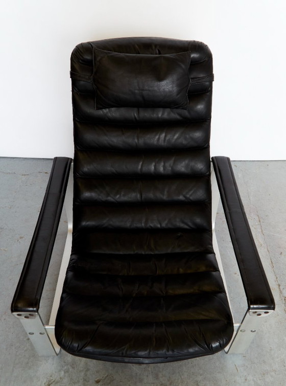 Image 1 of Fauteuil lounge et ottoman Ilmari Lappalainen "Pulkka" pour ASKO