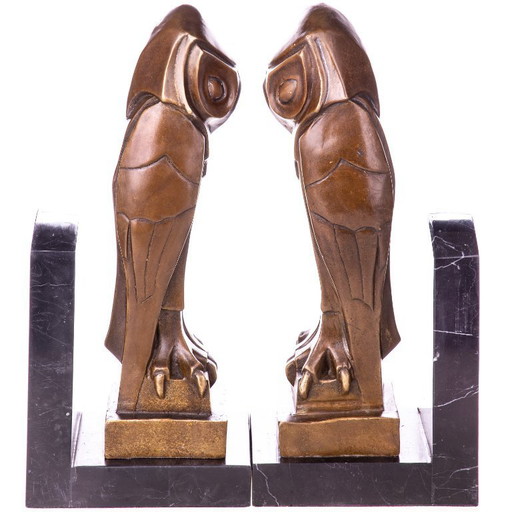 Serre-livres en bronze Hiboux