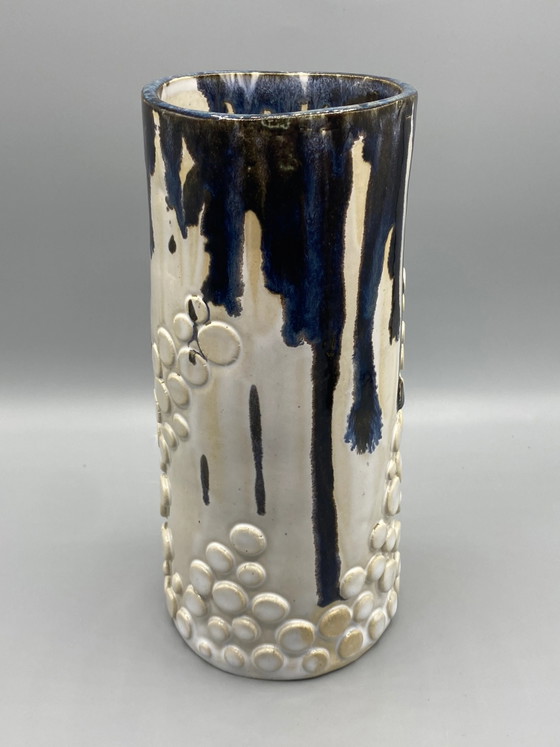 Grand vase en céramique émaillée coulée des années 1970-1980 – Objets déco, Ceramic (photo 4 of 8)