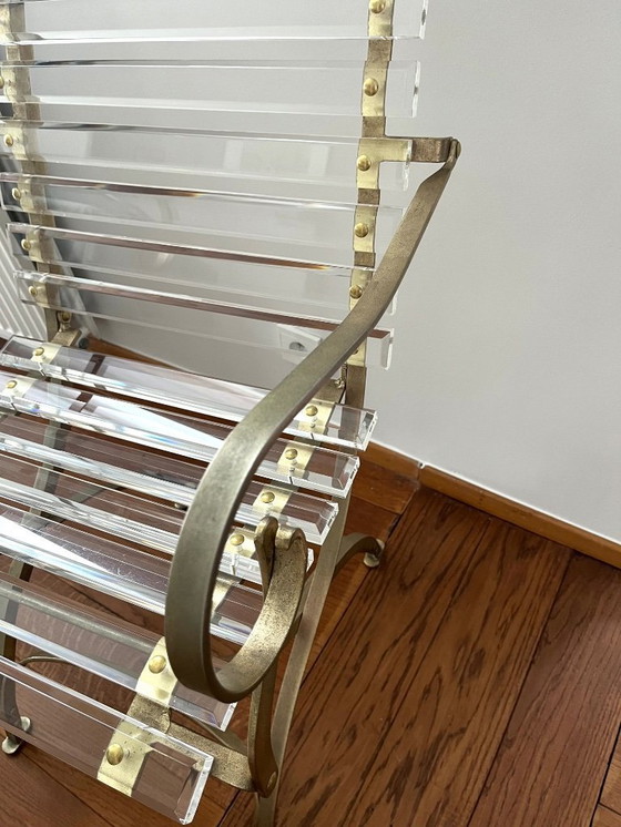 Image 1 of Vintage chair in acrylic/plexi with beautiful curved lines.