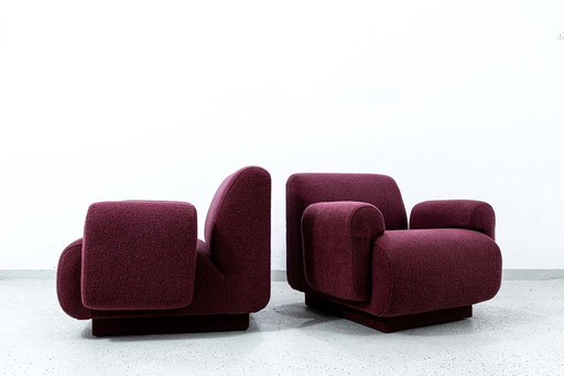Paar modulaire loungestoelen van Eberhard Geißler, Oelsa, Duitsland, jaren 1970
