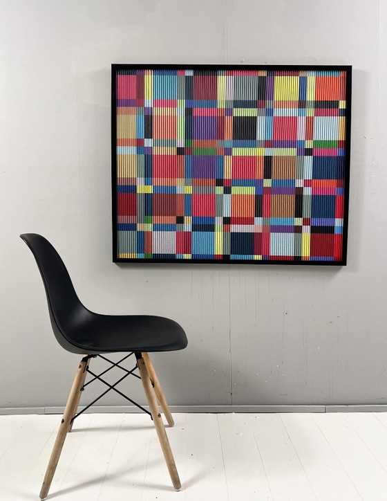 Image 1 of Lena László pour Studio Exactly, Relief lenticulaire/3D sur plaque d'aluminium avec laminage, « 210 formes géométriques », é