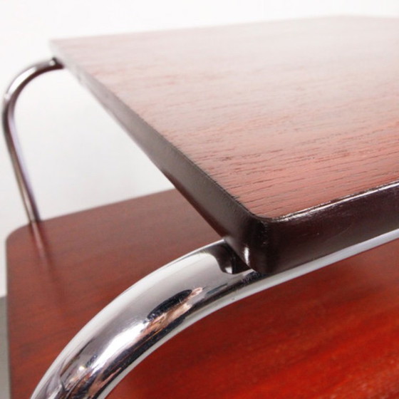 Image 1 of Chrome-plated Bauhaus side table "Carmin"