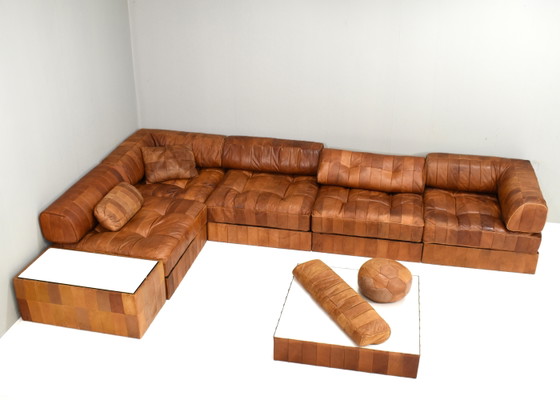 De Sede DS-88 Landscape Sectional Sofa in Cognac Tan Leather, Switzerland 1970's, Modular sofas, Wood, Brown (photo 2 of 10)