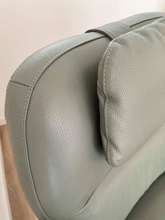 Sillón de diseño relax con otomana, Evidence By Leolux, Sillones, Cuero, Metal, Verde, Modern (foto 6 de 15)