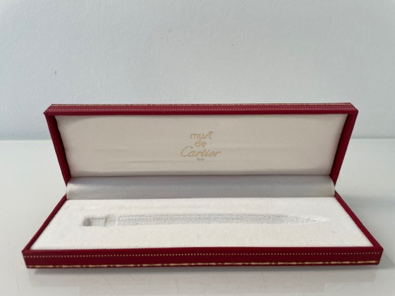 Image 1 of Penna a sfera Cartier Must Santos – Nuova, in platino, completa