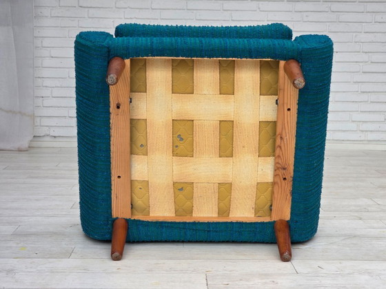 Image 1 of 1970, Deense fauteuil, originele meubelwol, teakhout.