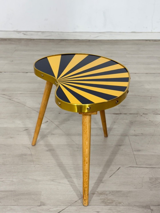 Image 1 of Mid-century kidney-shaped table, plant stand, side table, storage