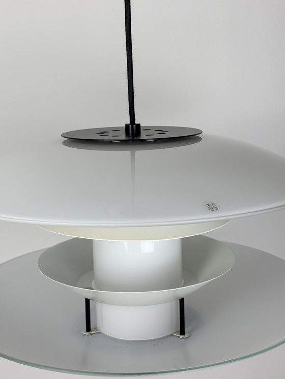 Image 1 of Halo Tech Design, Pendant Lamp, Danish Design, 1990s, Space Age, Vintage Lamp, Glass, Sputnik Design, UFO, Minimalism