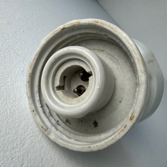Image 1 of VINTAGE CERAMIC & OPALINE WALL LIGHT