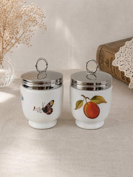 Juego de 2 cubiteras vintage Royal Worcester para huevos – Porcelana – Inglaterra – servies, Porcelain (photo 2 of 6)
