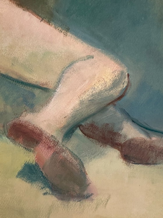 Image 1 of Original French figurative painting from the 1970s, signed Marais