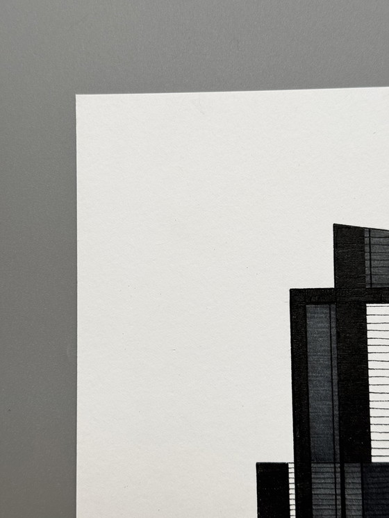 Image 1 of Eugène Eechaut (1928-2019) Architectural Abstraction, Ink, 1988