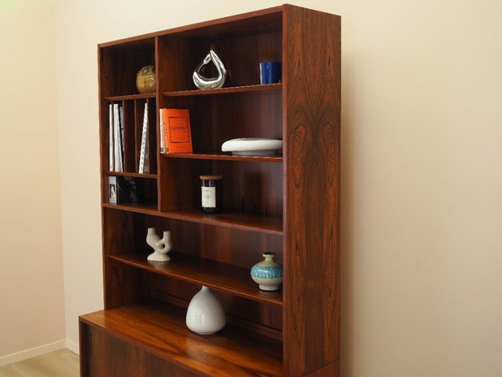Image 1 of Boekenkast van palissanderhout, Deens ontwerp, jaren 70, vervaardigd door Hundevad.