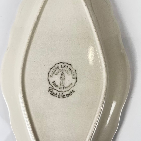 Image 1 of Piccolo piatto rosa di Salins-les-Bains, prima del 1970