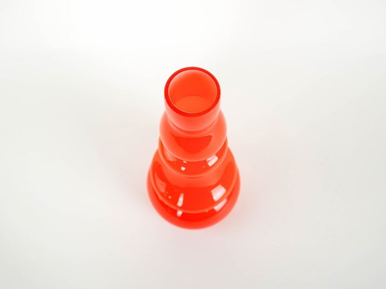 Image 1 of Orange glass vase, Danish design, 1960s, made in Denmark