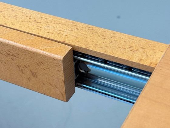 Image 1 of Extendable designer dining table by Chi Wing Lo for Giorgetti, Italy, 1990s