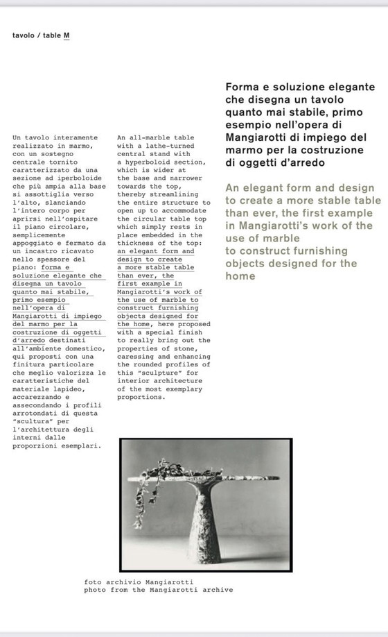 Image 1 of Dining table Angelo Mangiarotti M1 marble