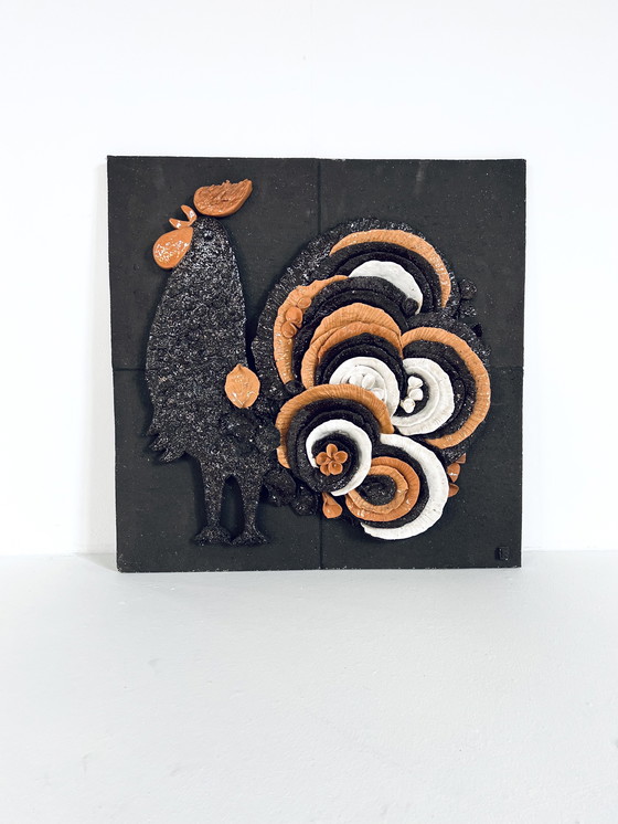 Image 1 of Danish Wall Panel Ceramic Chicken '60