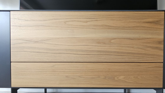Hülsta NAVIS sideboard with lighting, walnut wood – Metal (photo 6 of 15)
