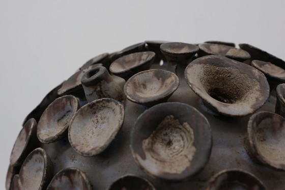 Image 1 of Sculpture "champignon" en céramique organique signée EL, Belgique années 1960