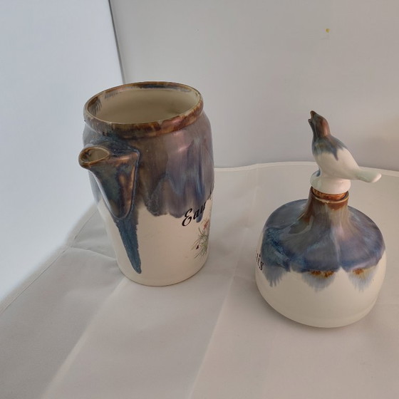 Image 1 of Pastis carafe set with bird. The Pastis can be poured through the beak.