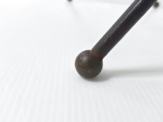 Image 1 of Portariviste vintage anni '50 in acciaio laccato nero e ottone, DLG Jean Royère, anni '50