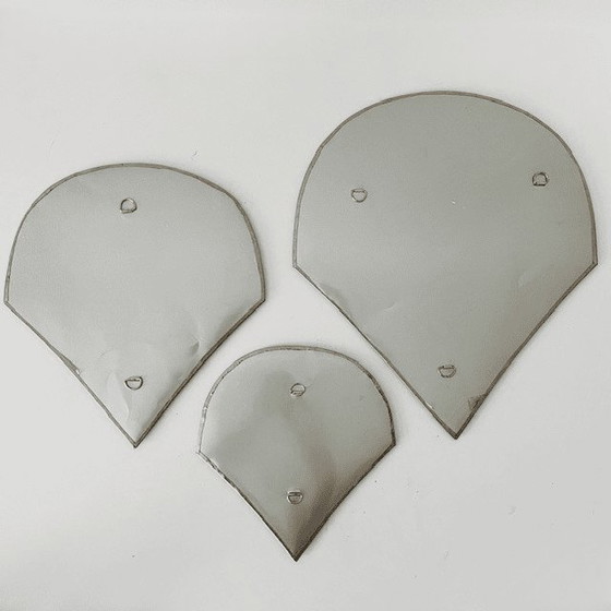 Image 1 of Set di specchi a goccia in ottone marocchino a forma di goccia di pioggia