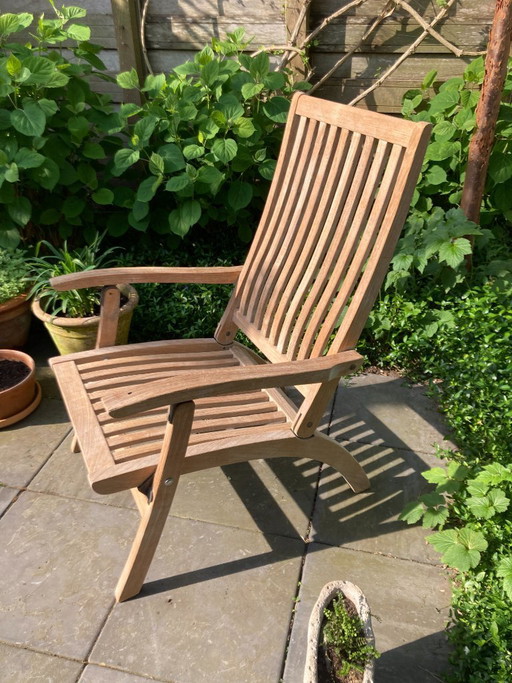 Klassiek Engelse Gloster Garden Lounge chair, zware kwaliteit teak