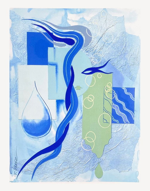 Thierry PEREZ Serigrafía L'eau 1997