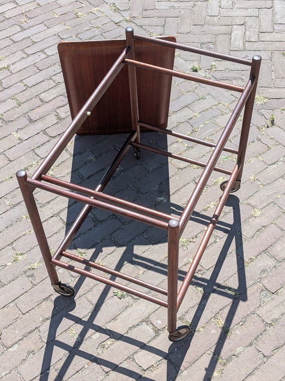 Vintage Deense serveerwagen/barkar van teakhout – Wood (photo 10 of 10)