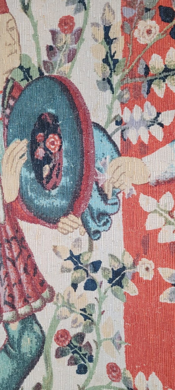Image 1 of Aubusson tapestry "The Rose Dance" – Robert Four – 15th-century reproduction
