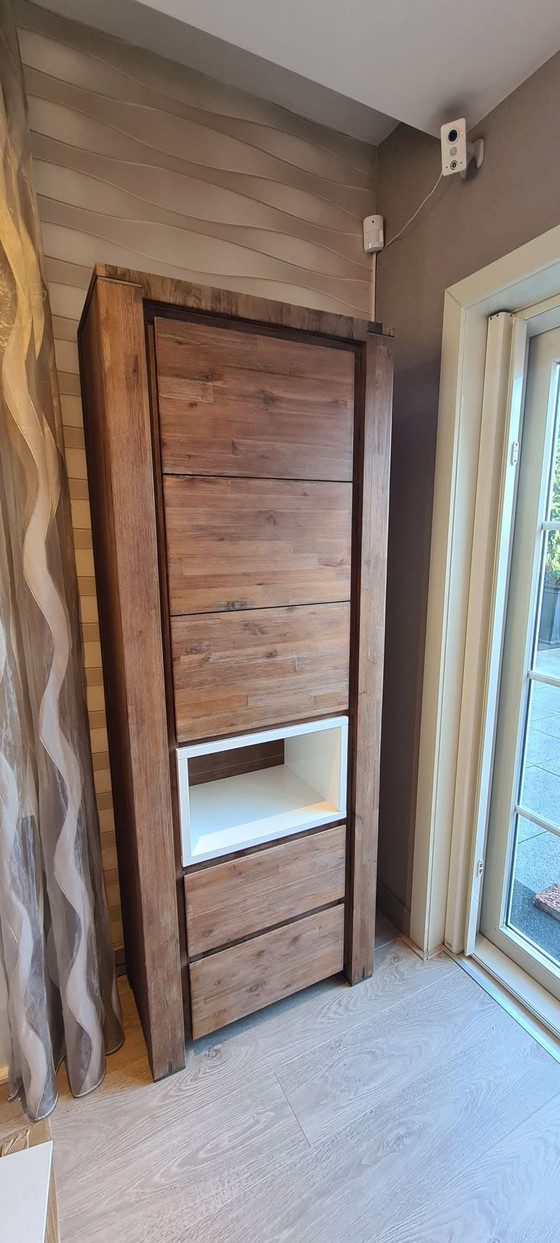Armadi contenitori Henders en Hazel con due cassetti e illuminazione, Henders & Hazel, MDF, Legno, Marrone (foto 2 di 7)